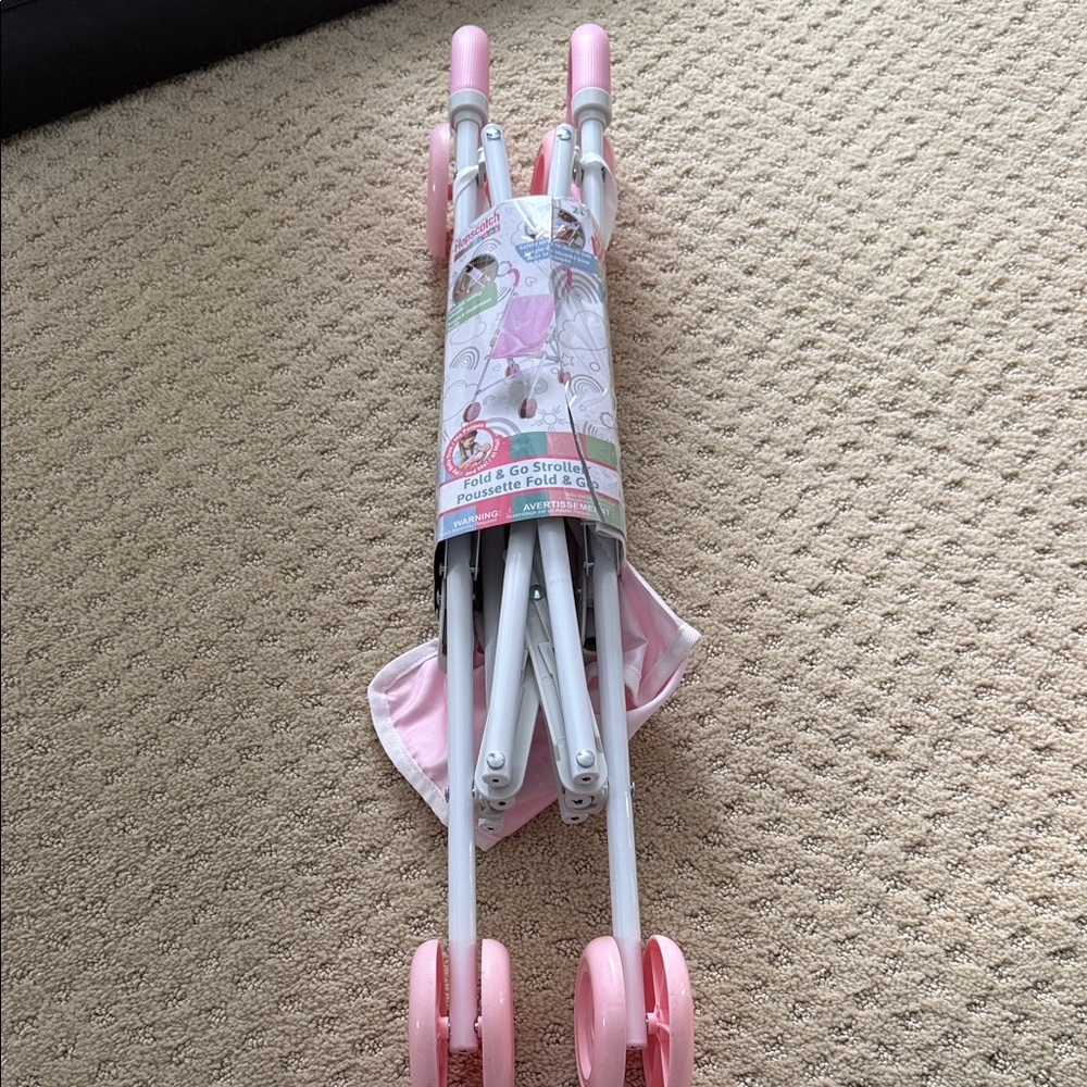Charming Pink Doll Stroller for Kids